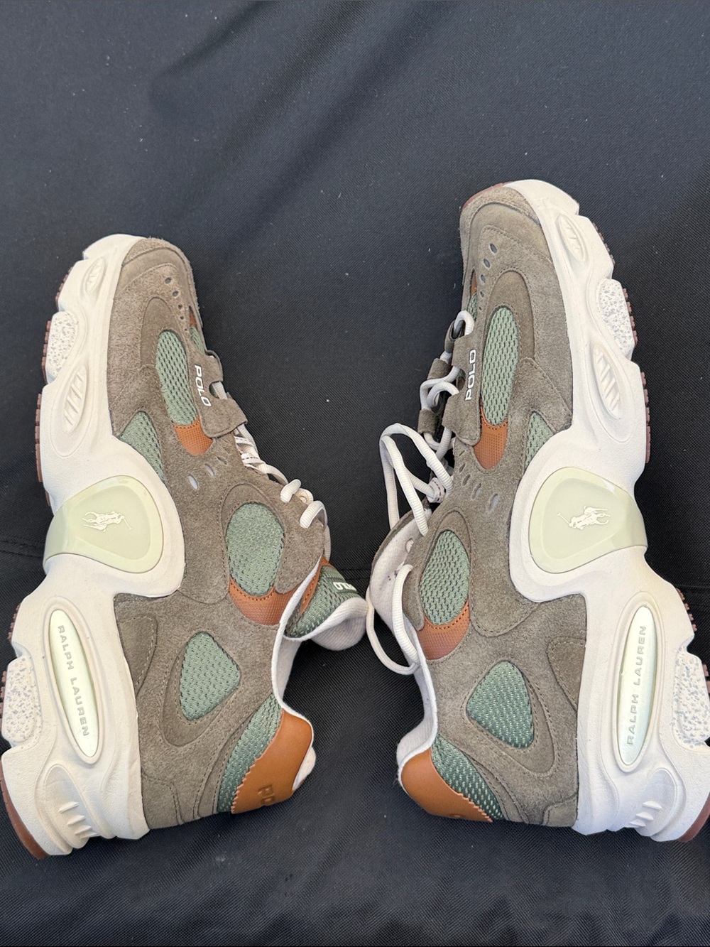 Polo Ralph Lauren Modern Trainer 100 MDRN TRN 100-SK-LTL Green/Brown Men’s 15